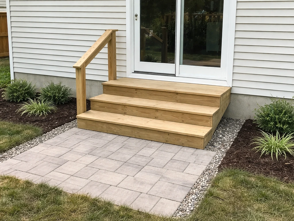 Back Door Steps Down to Patio Ideas: Measure, Build, Improve