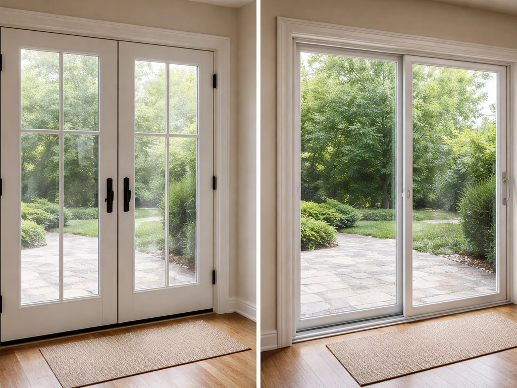 difference between patio doors and french doors