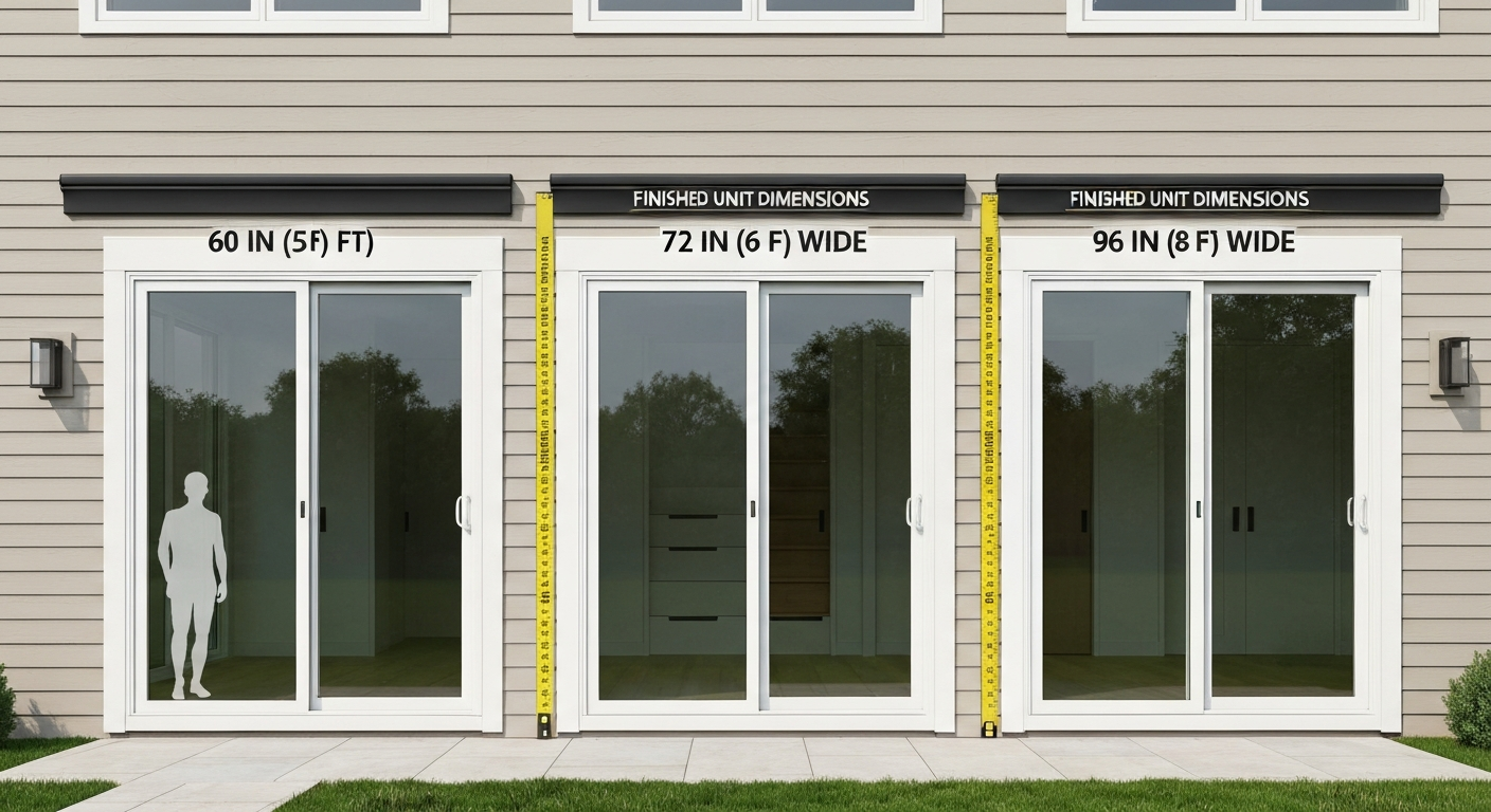 what is a standard size sliding patio door